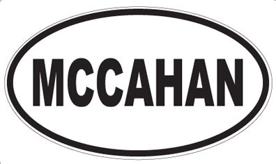 MCCAHAN - Oval Magnet