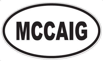 MCCAIG - Oval Magnet