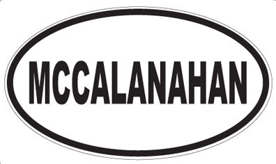 MCCALANAHAN - Oval Sticker
