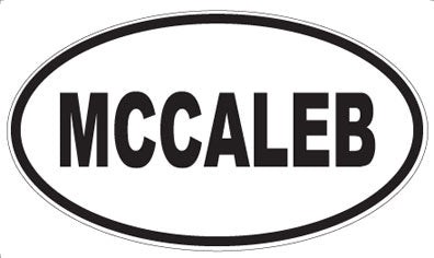 MCCALEB - Oval Magnet