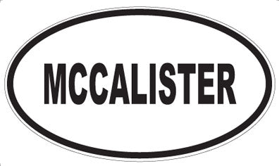 MCCALISTER - Oval Sticker