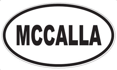 MCCALLA - Oval Magnet