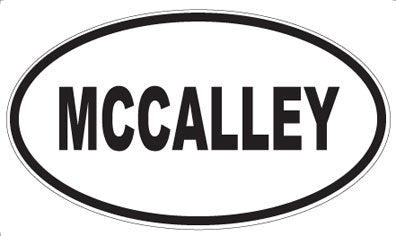 MCCALLEY - Oval Magnet