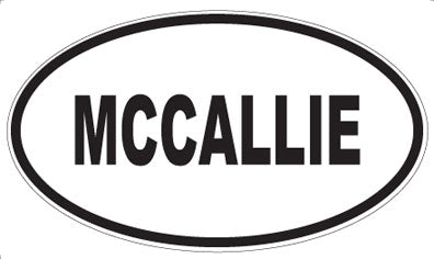 MCCALLIE - Oval Sticker