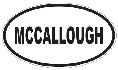 MCCALLOUGH - Oval Sticker