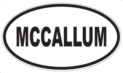 MCCALLUM - Oval Sticker