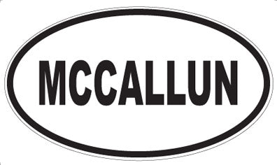 MCCALLUN - Oval Magnet