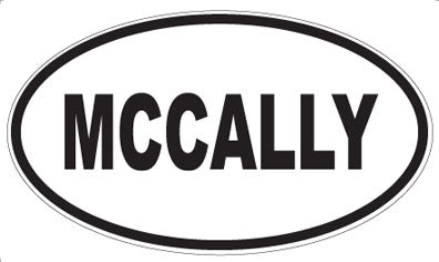MCCALLY - Oval Magnet