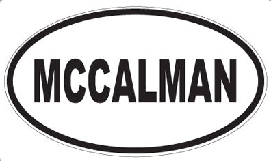 MCCALMAN - Oval Magnet
