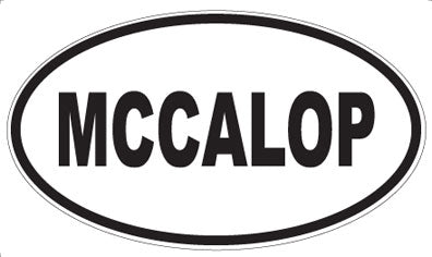 MCCALOP - Oval Sticker