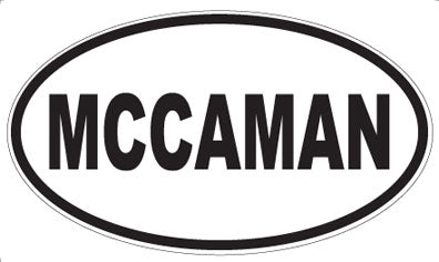 MCCAMAN - Oval Sticker