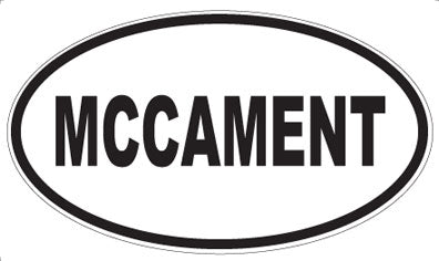 MCCAMENT - Oval Sticker