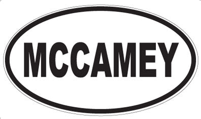MCCAMEY - Oval Magnet