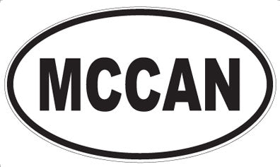 MCCAN - Oval Sticker