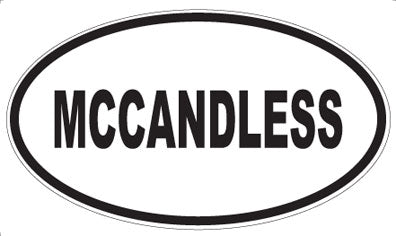 MCCANDLESS - Oval Sticker