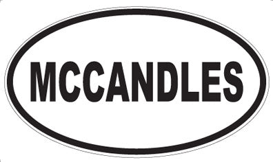 MCCANDLES - Oval Magnet