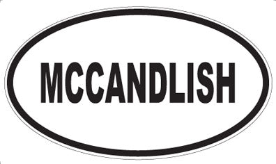 MCCANDLISH - Oval Magnet