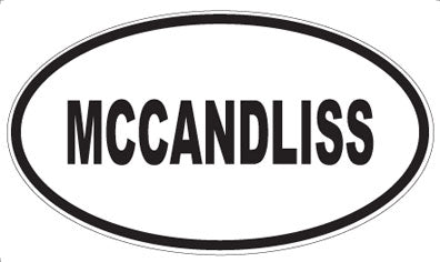 MCCANDLISS - Oval Magnet