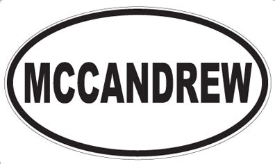 MCCANDREW - Oval Sticker