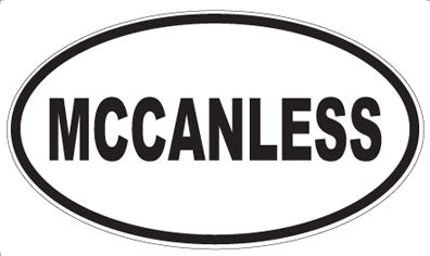MCCANLESS - Oval Sticker