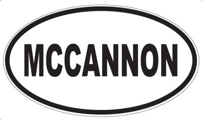 MCCANNON - Oval Sticker