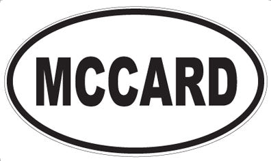 MCCARD - Oval Sticker
