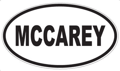 MCCAREY - Oval Sticker