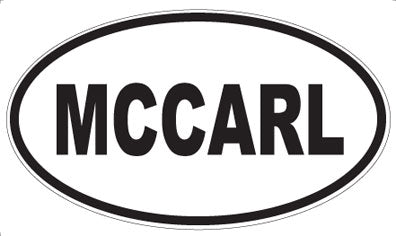 MCCARL - Oval Sticker