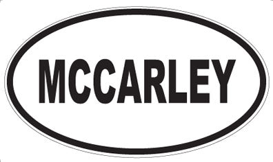 MCCARLEY - Oval Sticker