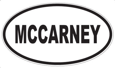 MCCARNEY - Oval Sticker