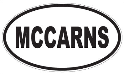 MCCARNS - Oval Sticker