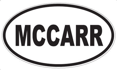 MCCARR - Oval Sticker