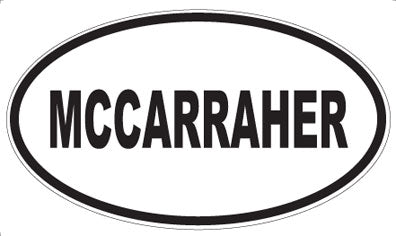 MCCARRAHER - Oval Sticker