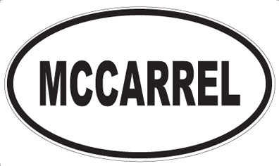 MCCARREL - Oval Sticker