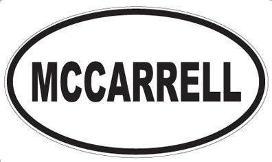 MCCARRELL - Oval Sticker
