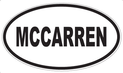 MCCARREN - Oval Magnet
