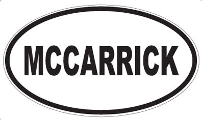 MCCARRICK - Oval Magnet
