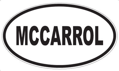 MCCARROL - Oval Sticker