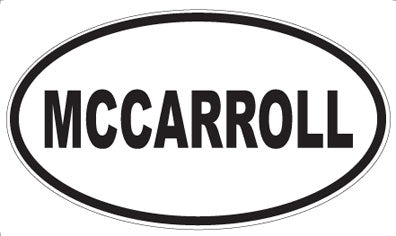 MCCARROLL - Oval Sticker