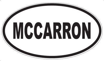 MCCARRON - Oval Magnet