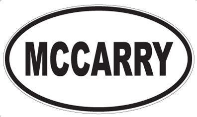 MCCARRY - Oval Magnet