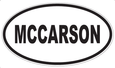 MCCARSON - Oval Magnet