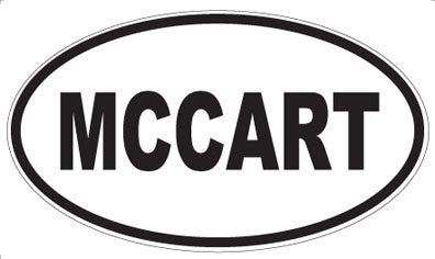 MCCART - Oval Sticker