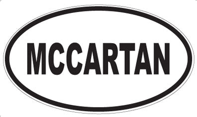 MCCARTAN - Oval Sticker