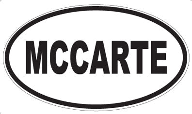 MCCARTE - Oval Sticker