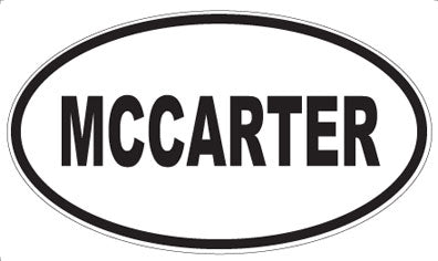 MCCARTER - Oval Sticker