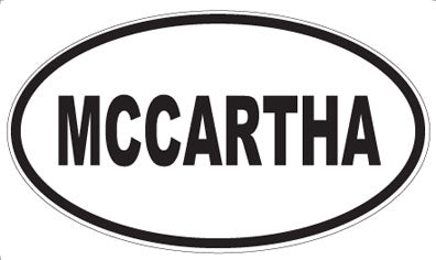 MCCARTHA - Oval Magnet