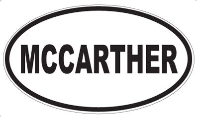 MCCARTHER - Oval Sticker