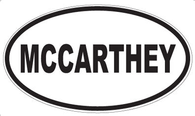 MCCARTHEY - Oval Sticker