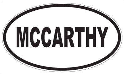 MCCARTHY - Oval Sticker